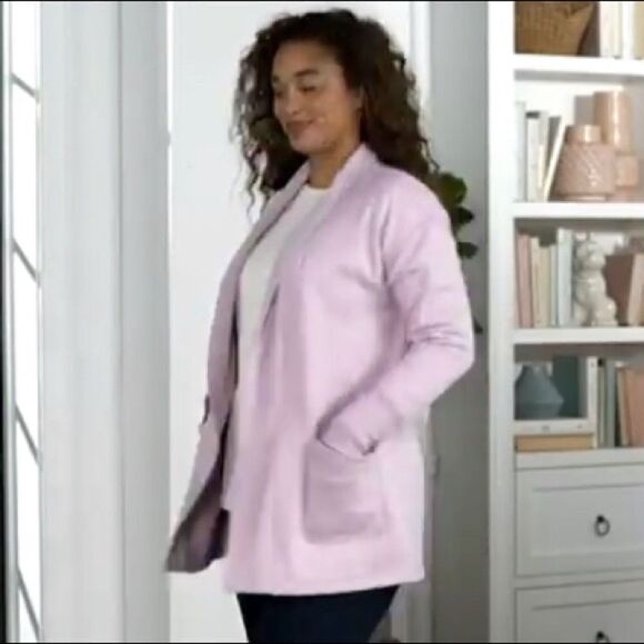 Isaac Mizrahi Live! SOHO Plushed Back Open Front Cardigan - Picture 2 of 6